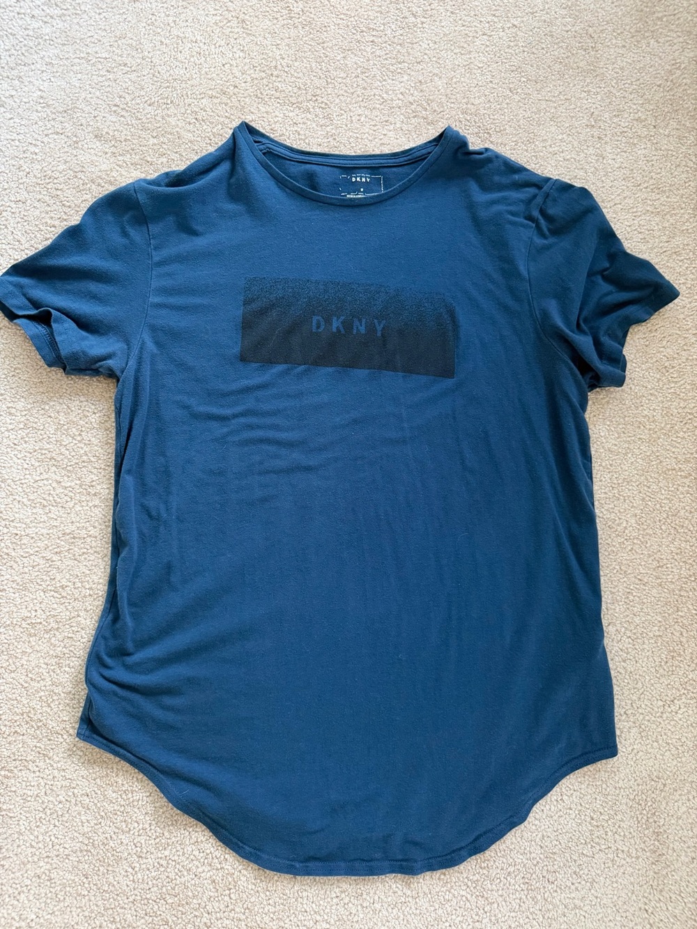 DKNY Men’s Dark Blue Logo Short Sleeve Crew Tee